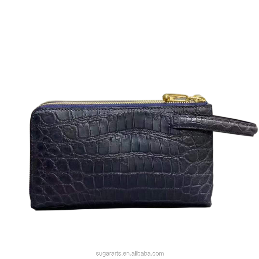 Fashion niche design clutch bag Nile crocodile belly embossed leather sheepskin inner material bags