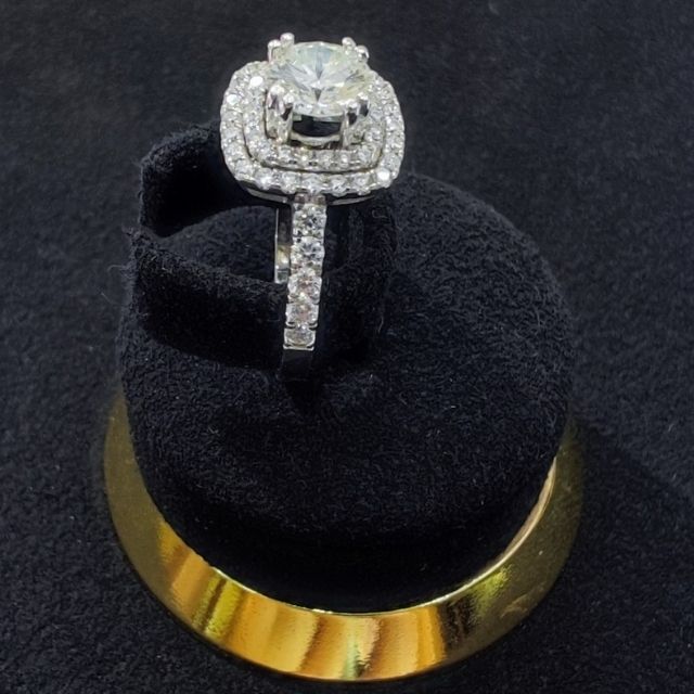 Best selling luxury fashion 6li GIA vvs2 i diamond stainless steel ring wedding gold ring 1 piece fi