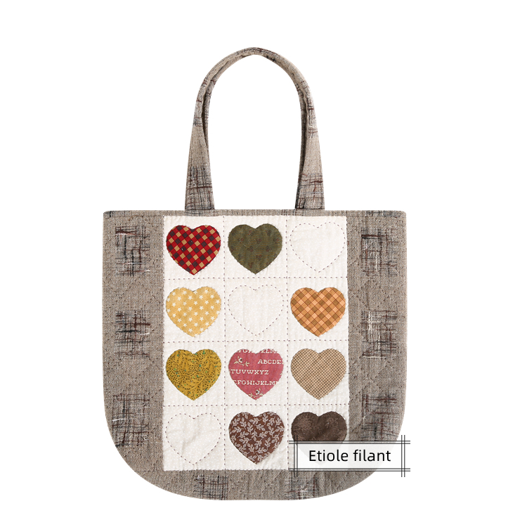 Fully Hand-sewn Loving Young Girl Cloth Shoulder Bag Handbag Large Capacity