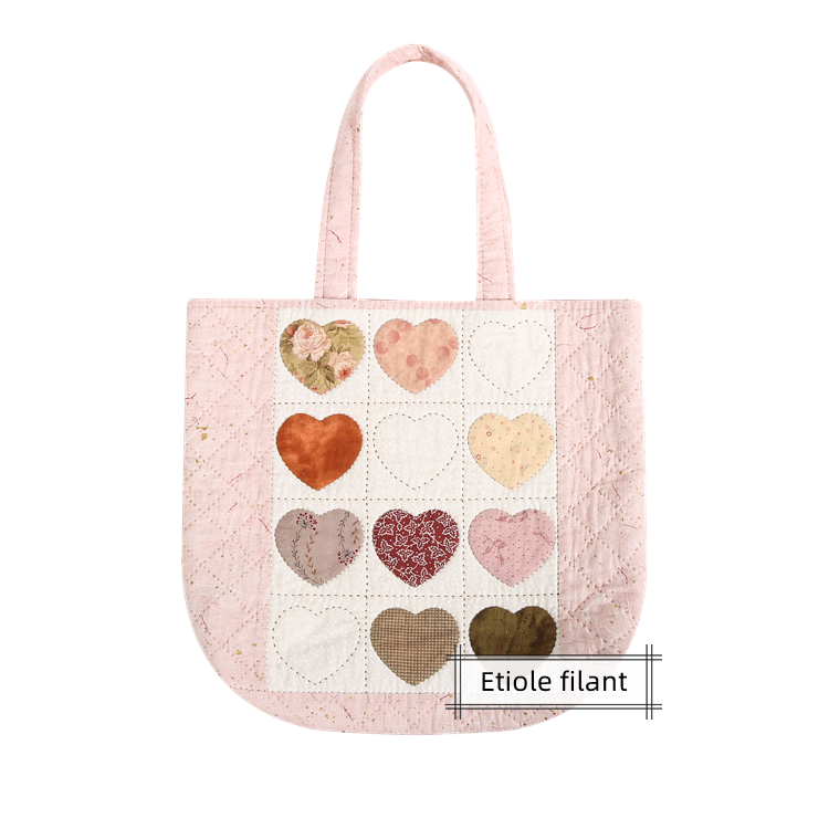 Handmade Sticking Cloth Embroidered Shoulder Bag Custom Fabric Bags Cloth Bags For Women Girls Ladie