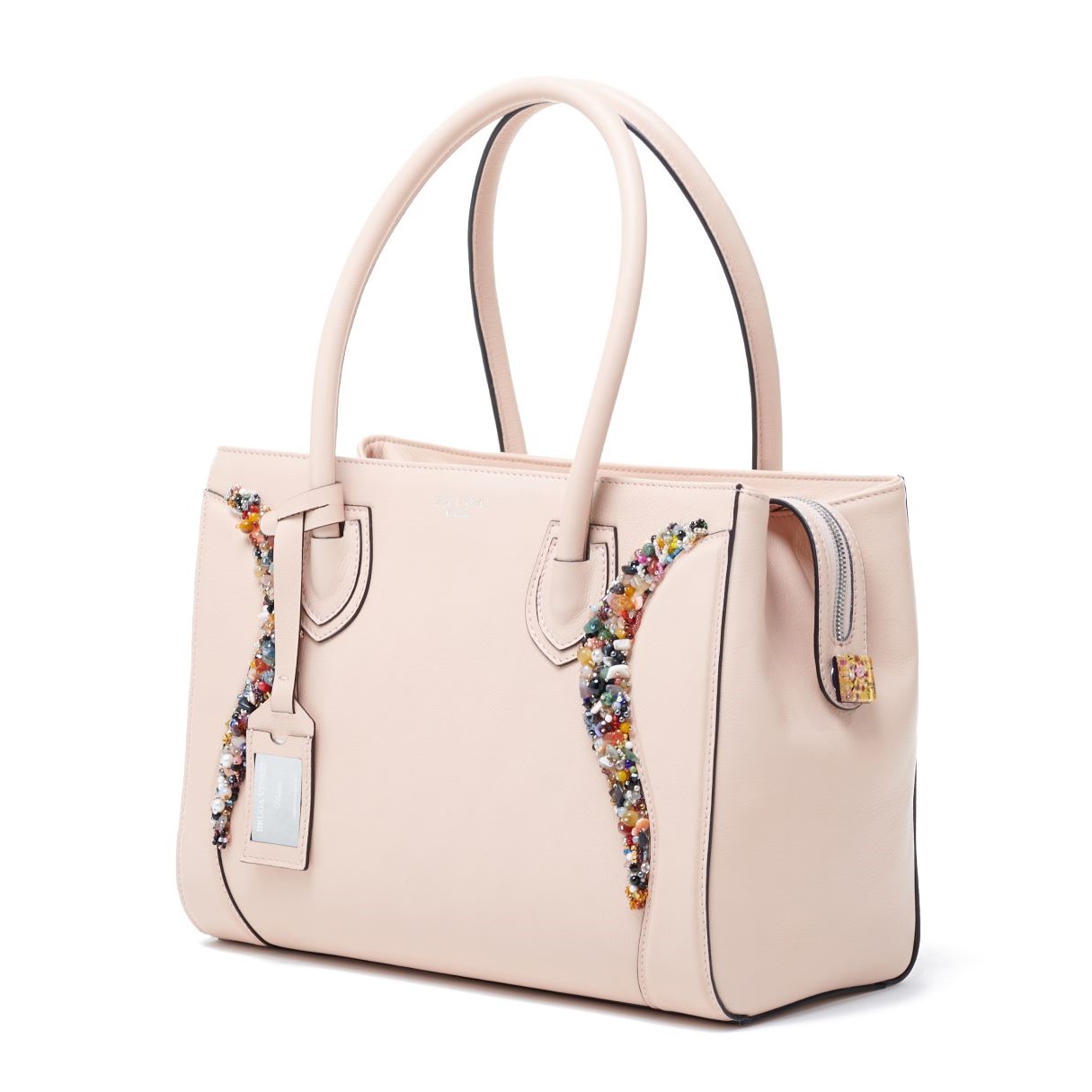 URSULA M POWDER PINK Luxury Bag Made in Italy