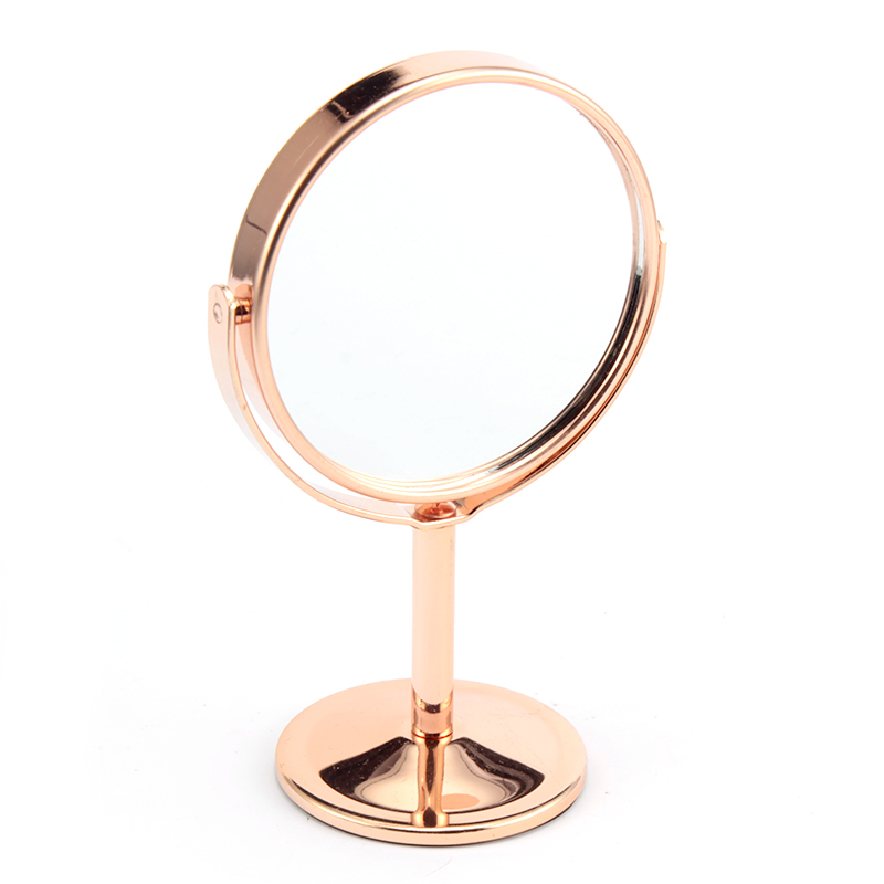 makeup tool small size 3 inch 5inch round shape standing mirror table desktop decorative mirror ROSE