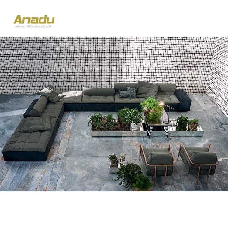 Newest luxury  designed leisure  sofa living room home furniture sets 1 2 3 modern leather sofa set