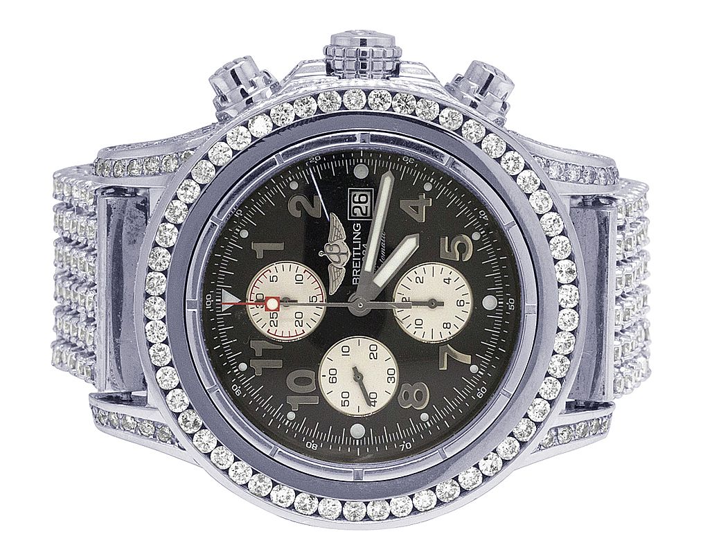 Lab Grown Diamond Gold Plated Wrist Watch Iced Out